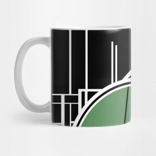 sporty retro striped geometric design with white lines for your fitness workout Mug